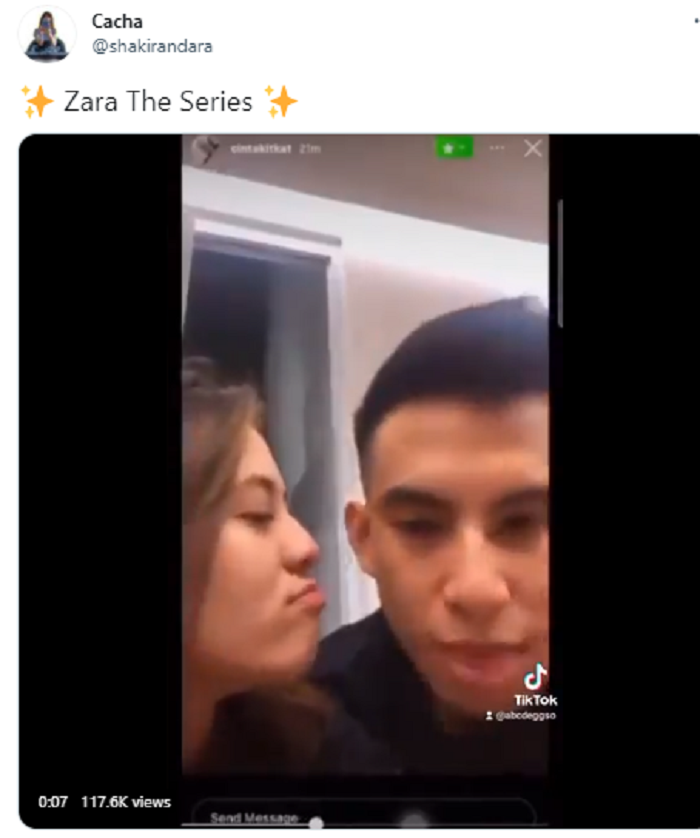 Cuitan netizen membagikan video diduga mirip Zara JKT 48 dengan mantan suami Rachel Venya.