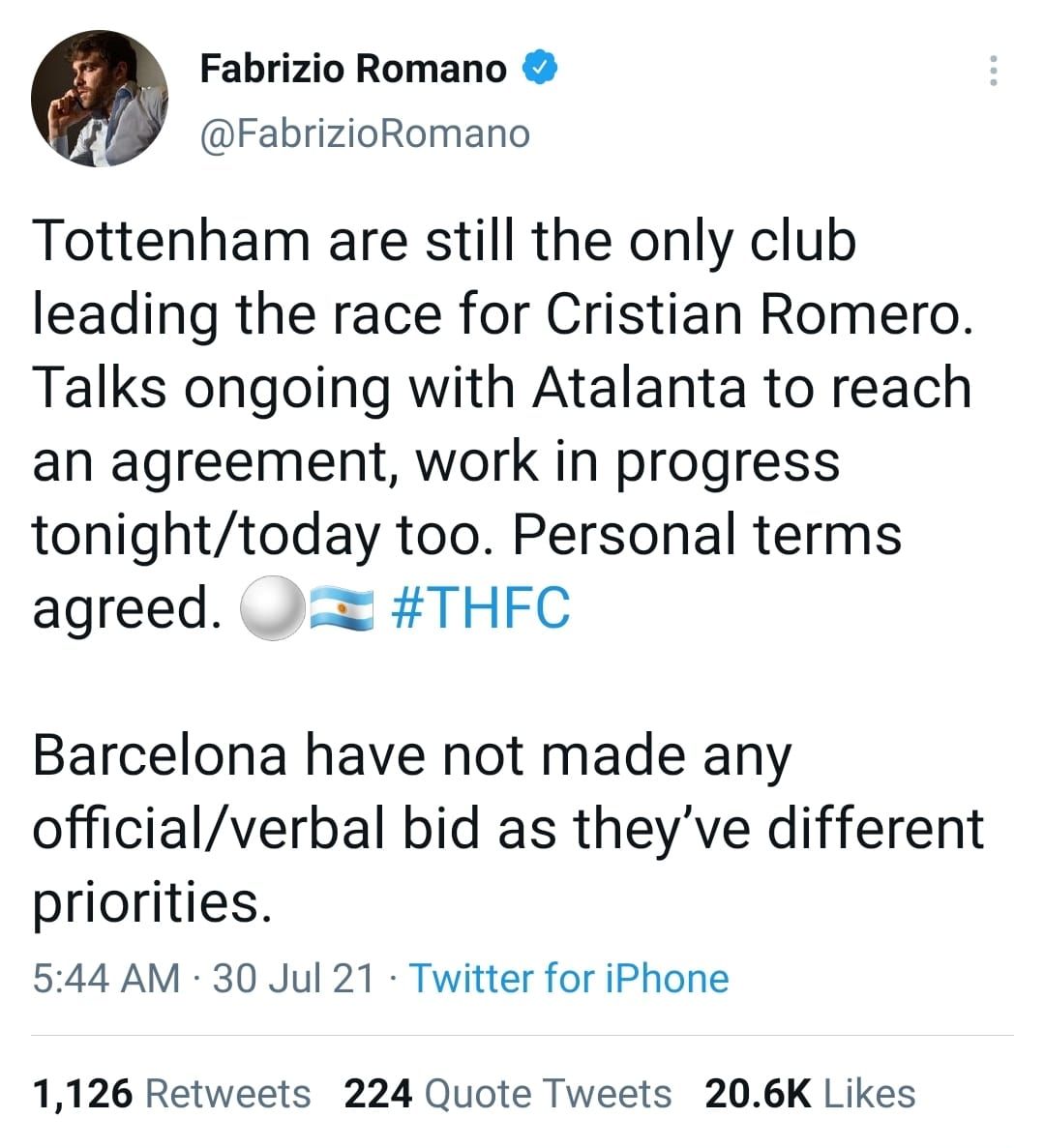 Komentar jurnalis kawakan Fabrizio Romano