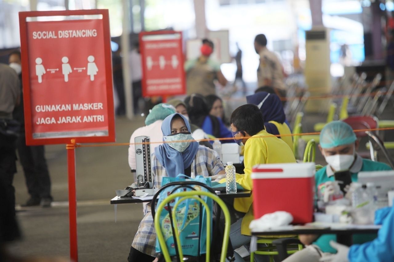 Vaksinasi Covid-19 secara massal yang digelar Pemkot Bandung dan IBCC, Sabtu, 31 Juli 2021./Humas Pemkot Bandung