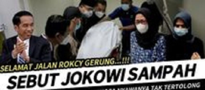 Thumbnail video yang mengatakan Rocky Gerung meninggal dunia usai hina Presiden Jokowi