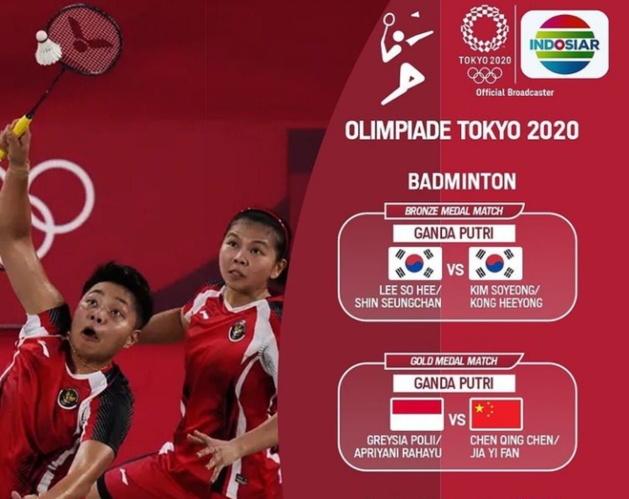 Tokyo olimpiade live jadwal badminton Jadwal Live