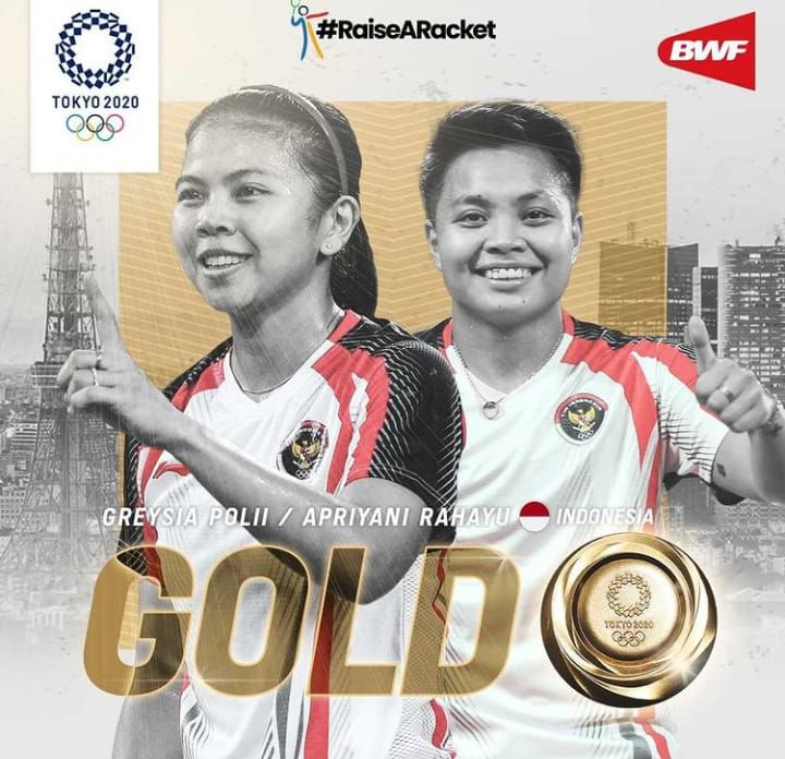 Pertama Dalam Sejarah Ganda Putri Indonesia Greysia Rahayu Sukses Raih Medali Emas Olimpiade 2020
