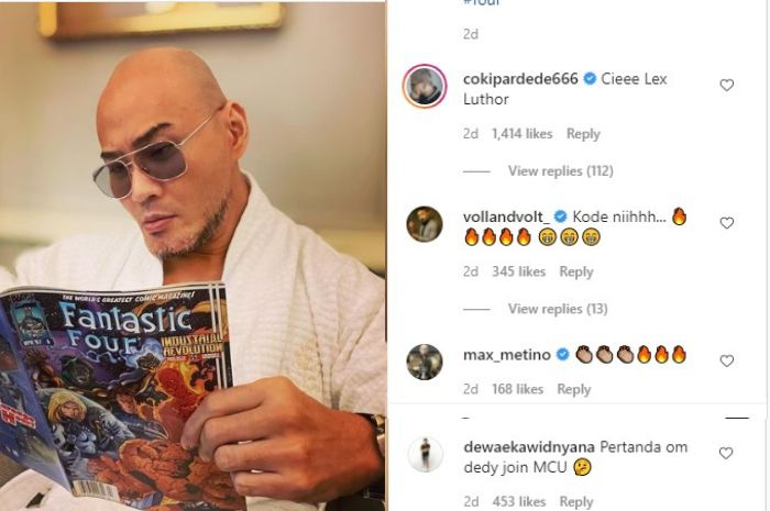 Unggahan Deddy Corbuzier yang menimbulkan spekulasi netizen dianggap gabung MCU karena baca komik Fantastic Four.