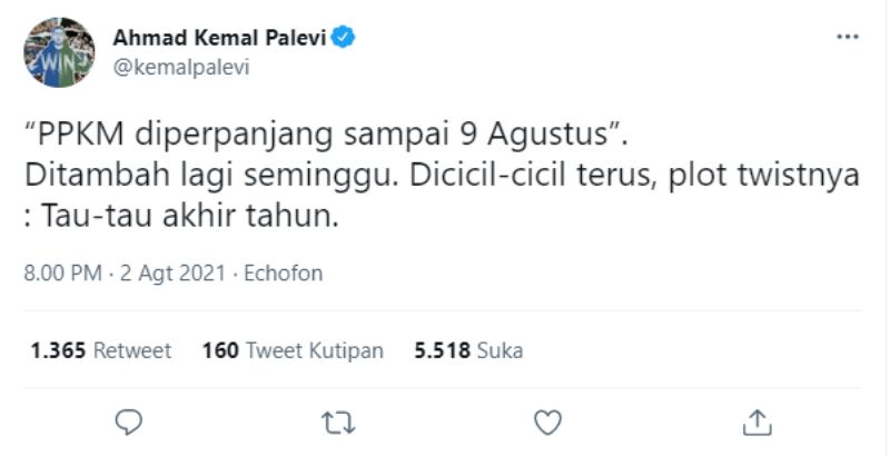 Cuitan Kemal Palevi.