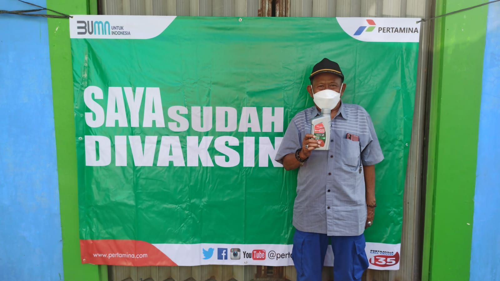 Pertamina Marketing Operation Regional Jawa Bagian Barat, Subholding Commercial & Trading bersinergi dengan Pemerintah Kota Administrasi Jakarta Utara melalui program percepatan vaksinasi Covid-19. 