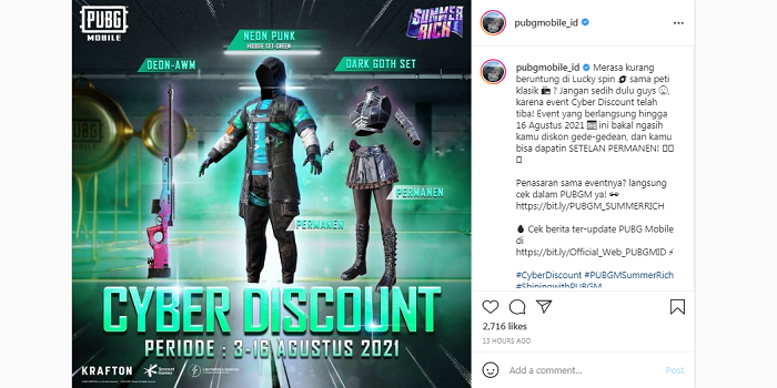 Kode Redeem Pubg Mobile 4 Agustus 2021 Ikuti Event Cyber Discount Dapatkan Setelah Permanen Kabar Lumajang