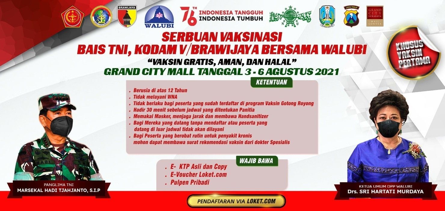 Cara Daftar Vaksin di Grand City Surabaya 3 6 Agustus  2022  