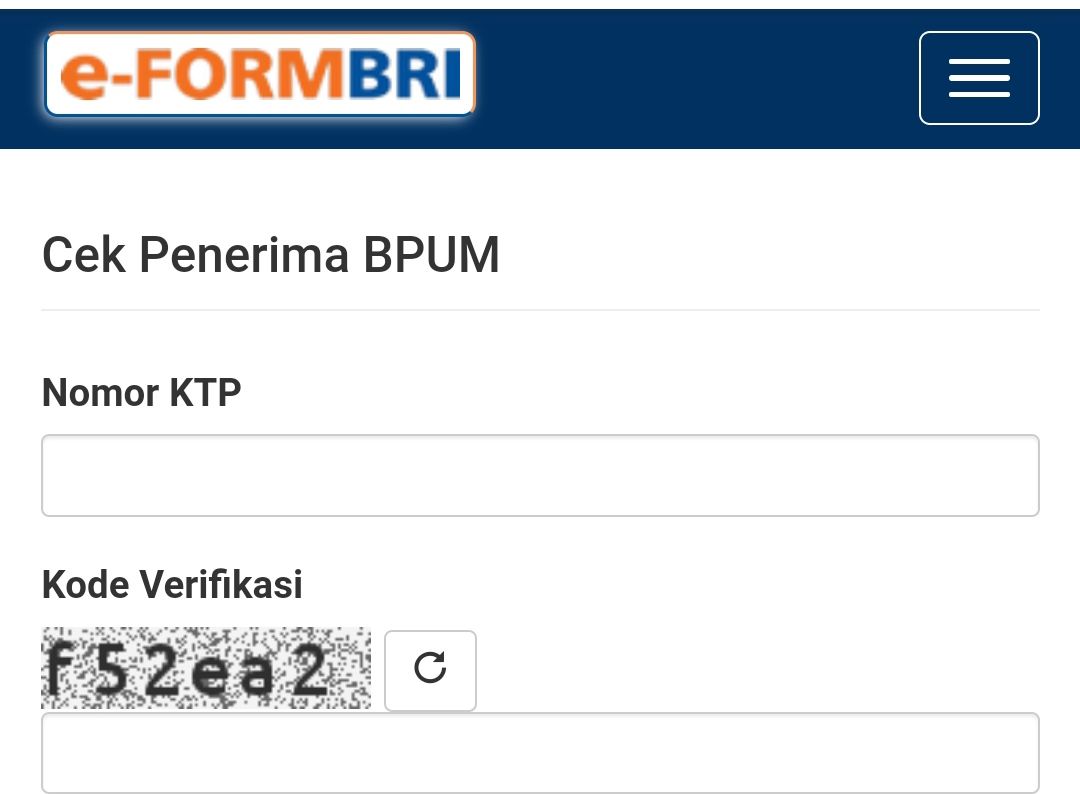 Informasi daftar nama BPUM di Eform BRI, cara cek penerima Banpres BPUM bukan BNI kapan cair syarat ini  cukup input KTP di sini.