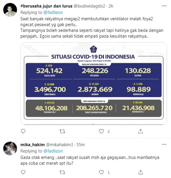 Netizen Tanggapi Quote Tweet Fadli Zon terhadap Kicauan Alvin Lie