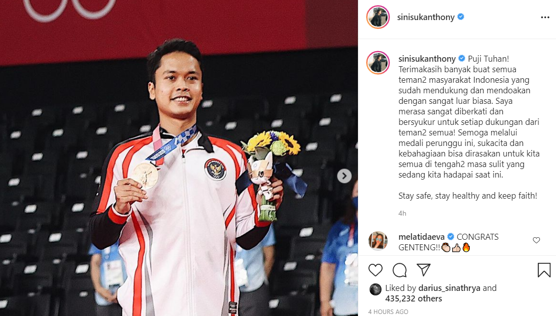 rangking BWF tunggal putra terbaru usai Olimpiade Tokyo 2020, di mana dua wakil Indonesia, Anthony Ginting dan Jonathan Christie masuk peringkat sepuluh besar.