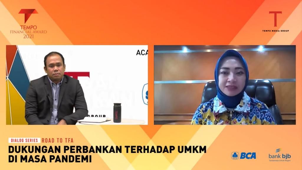 Webinar Dukungan Perbankan Terhadap UMKM di Masa Pandemi yang disiarkan secara live di YouTube Tempo Media Group, Kamis 5 Agustus 2021.