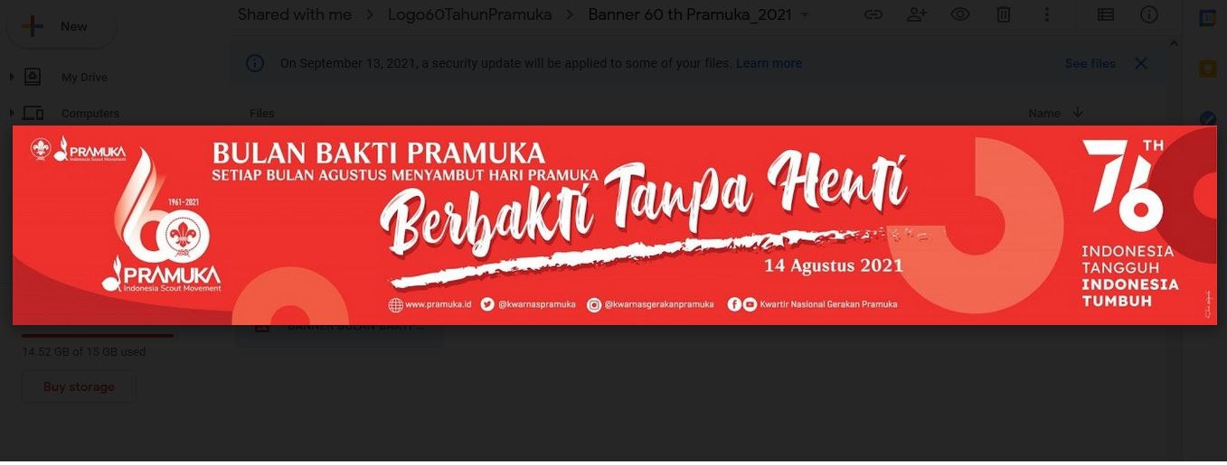 Poster Peringatan Hari Pramuka ke-60