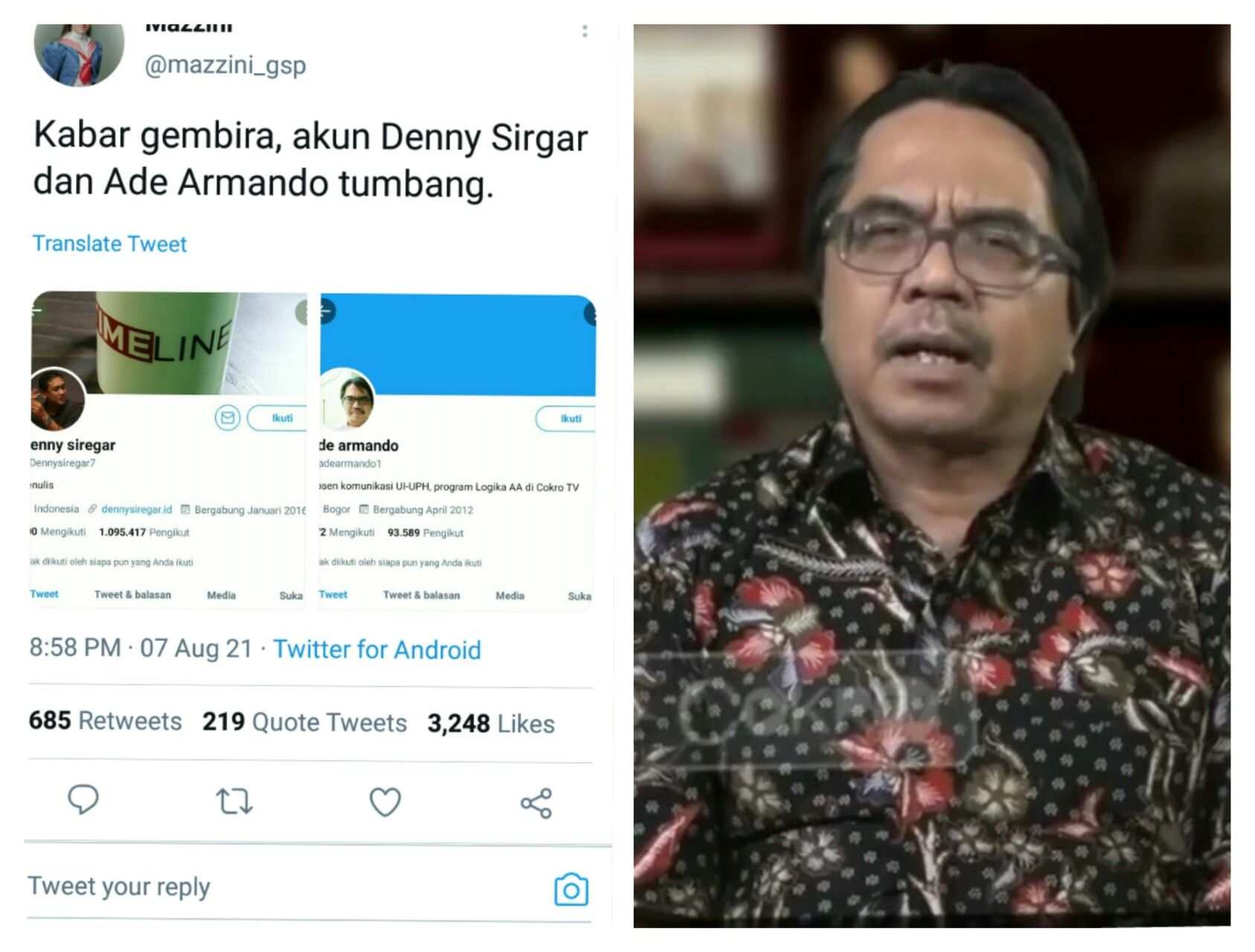 Akun Orang Dalam Istana Blak-blakan Ungkap Alasan Buzzer Ade Armando Cs Menghilang dari Twitter: Perang Proxy Istana...