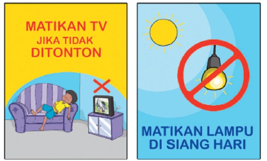Buatlah Gambar yang Menceritakan Ajakan Menghemat