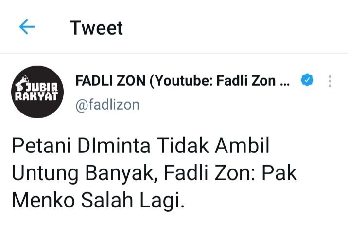 Cuitan Fadli Zon.