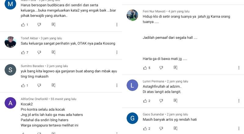Komentar netizen.