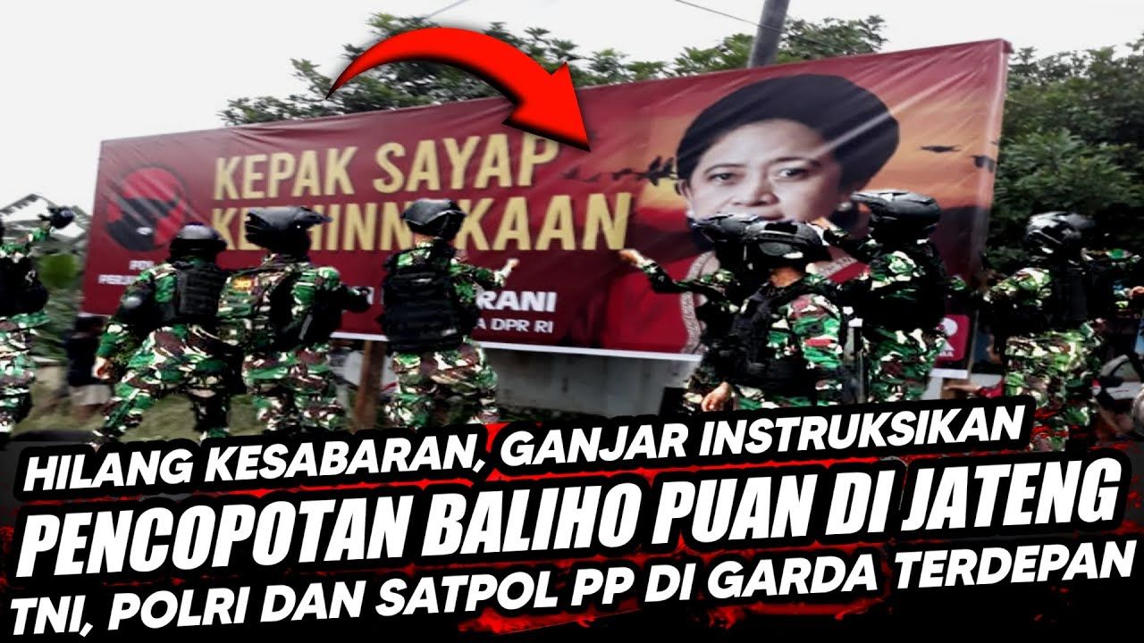 tangkap layar Ganjar Pranowo Disebut Turunkan Baliho Puan Maharani di Jateng, Benarkah? Ini Faktanya