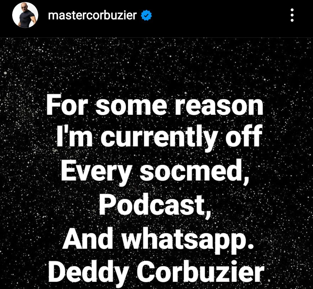 Deddy Corbuzier umumkan berhenti di sosmed
