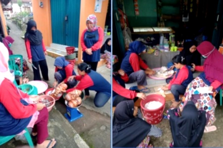 Tim PPM ITB memberikan pelatihan cara membuat keripik talas dna tepung talas kepada KWT Saketi Subur, di Desa Cimara, Kecamatan Pasawahan, Kabupaten Kuningan. 