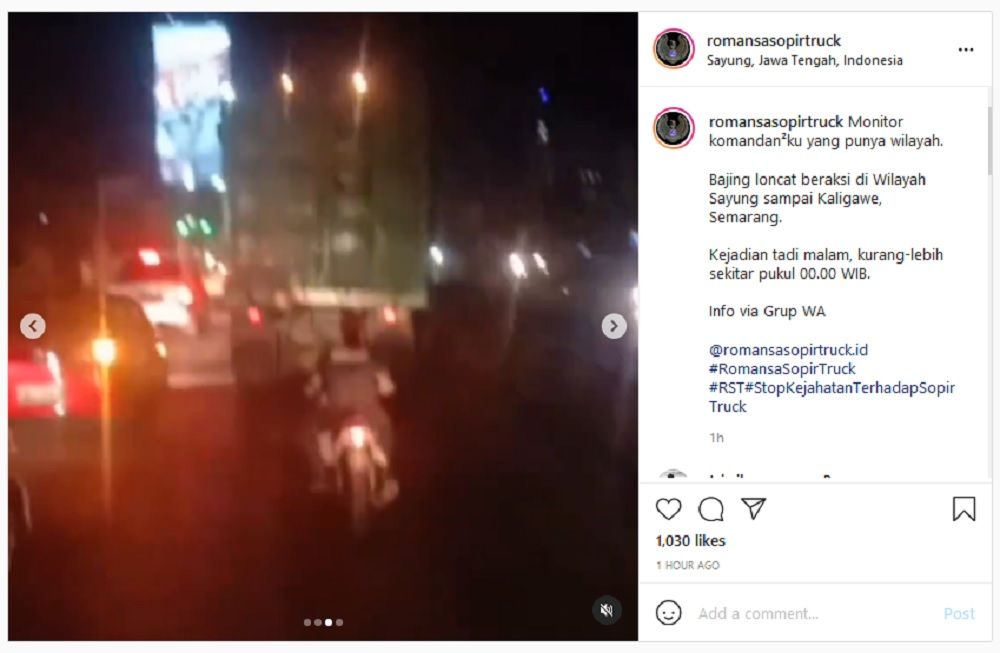 Terekam Aksi Bajing Loncat Jalankan Aksinya di Semarang, Nekat Ikuti dan Panjat Truk Besar di Jalanan Ramai