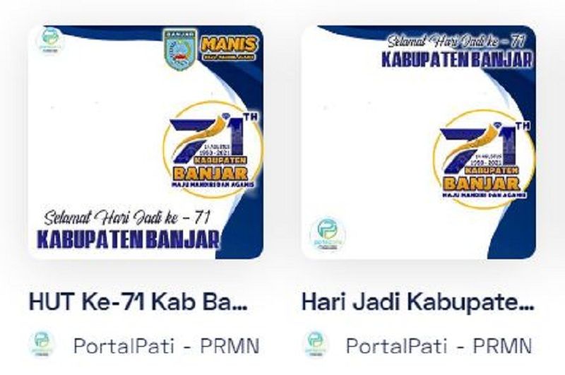 Twibbon Hari Jadi Kabupaten Banjar Ke-71 Provinsi Kalimantan Selatan