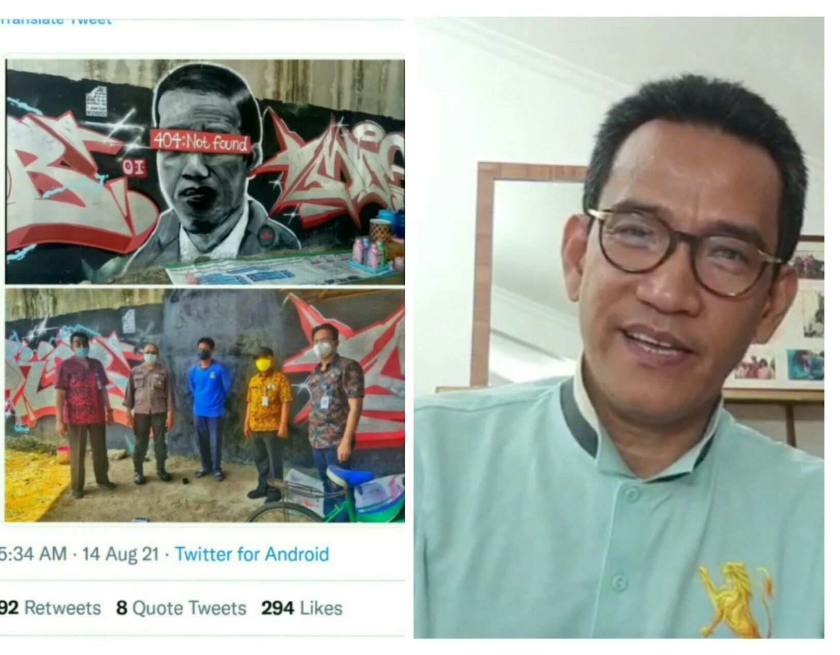 Refly Harun Sebut Aparat Keamanan 'Norak' soal Menindak Mural 'Jokowi 404 Not Found'