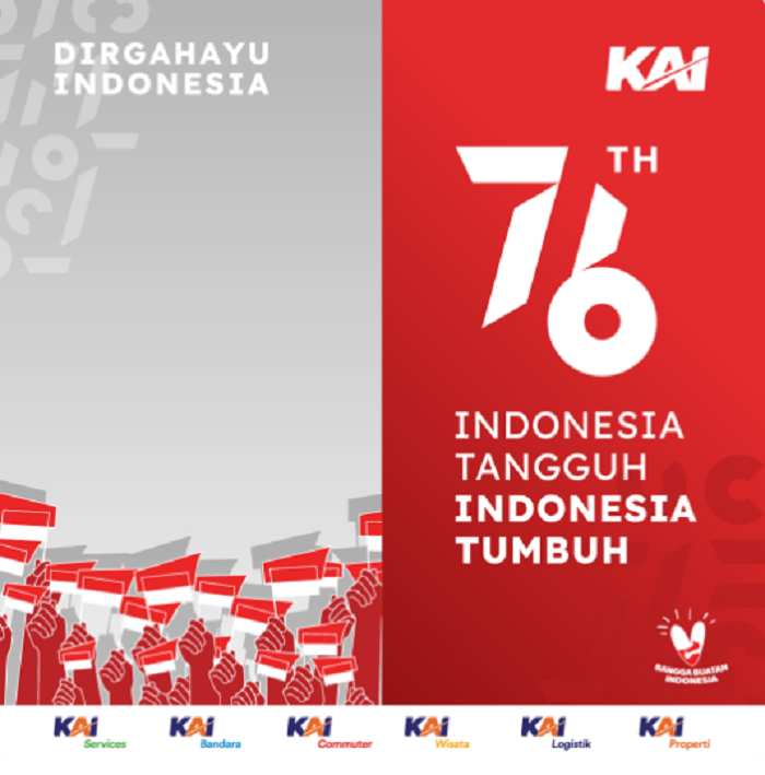 Link Twibbon HUT RI ke 76 PT KAI dan cara memasang bingkai foto Hari Kemerdekaan Republik Indonesia 2021 dari PT Kereta Api Indonesia