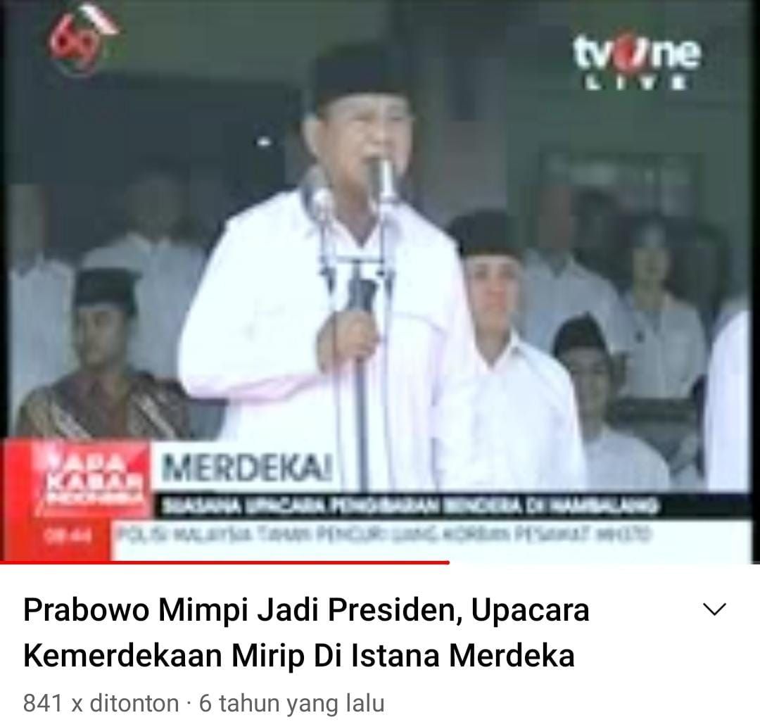 Video Viral Prabowo Subianto Pimpin Hari Kemerdekaan