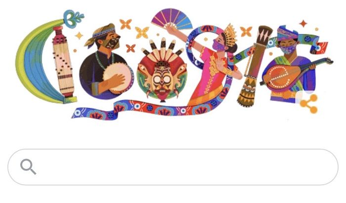 Google Doodle di hari kemerdekaan Indonesia, 17 Agustus 2021.