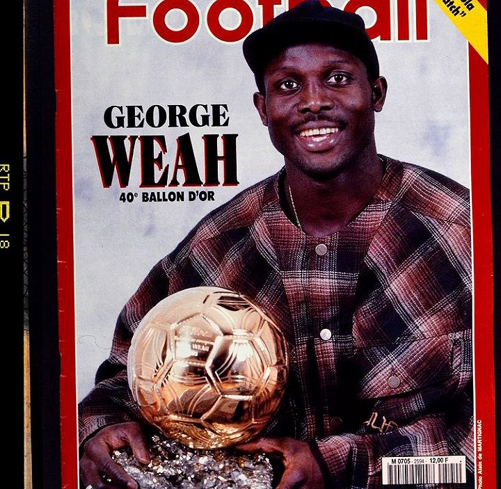 George Weah menjadi  cover majalah France Football setelah dirinya meraih Ballon d'Or.