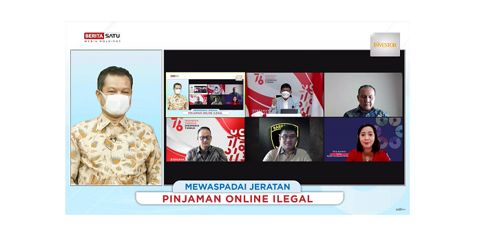 Webinar Beritasatu denga tajuk "Mewaspadai Jeratan Pinjaman Online Ilegal" yang diadakan secara virtual di Jakarta, 19 Agustus 2021.
