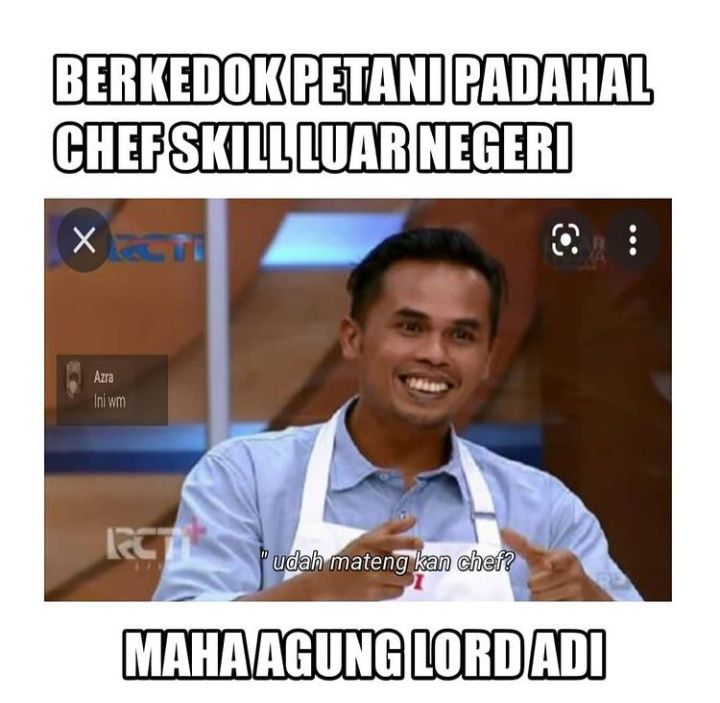Meme Berkedok Petani Padahal Chef Skill Luar Negeri