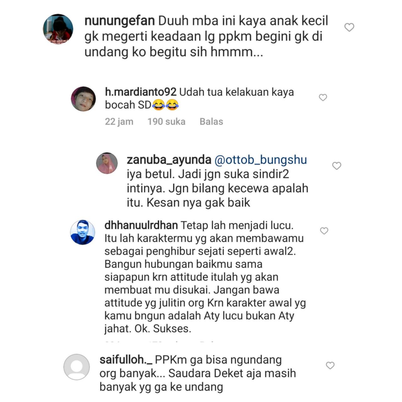 Komentar netizen. 