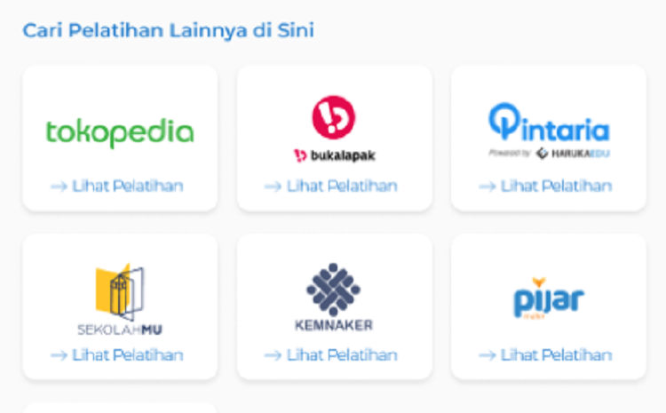 Daftar platform digital dan rekomendasi pelatihan yang dapat dibeli penerima Kartu Prakerja gelombang 21. 