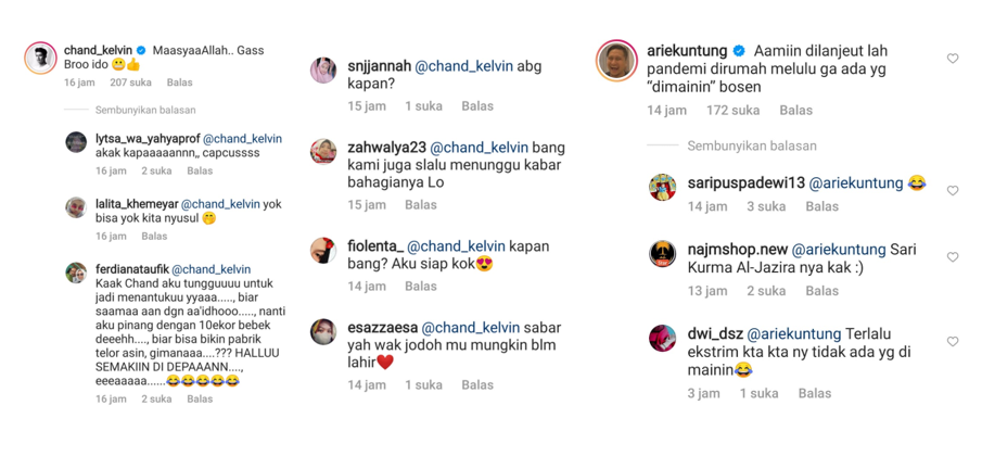 Sejumlah netizen menyoroti komentar Arie Untung dan Chan Kelvin. 