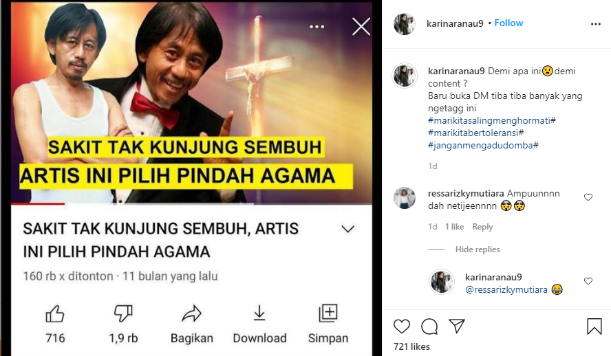 Hoaks Epy Kusnandar Pindah Agama.