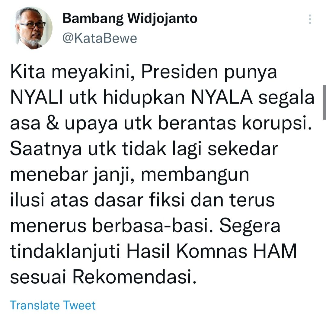 Cuitan Bambang Widjojanto.