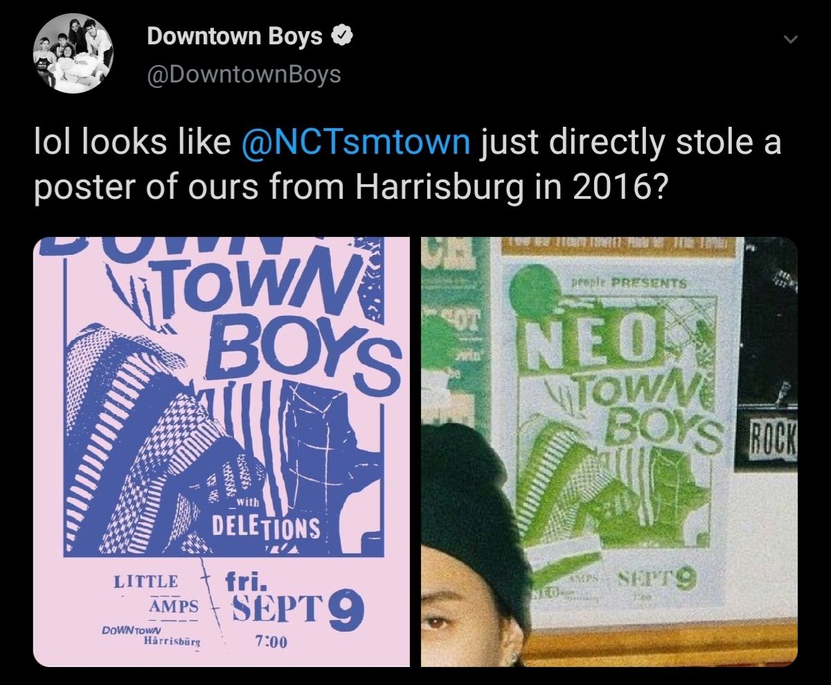 Poster dalam foto konsep NCT 127 yang dituding plagiat