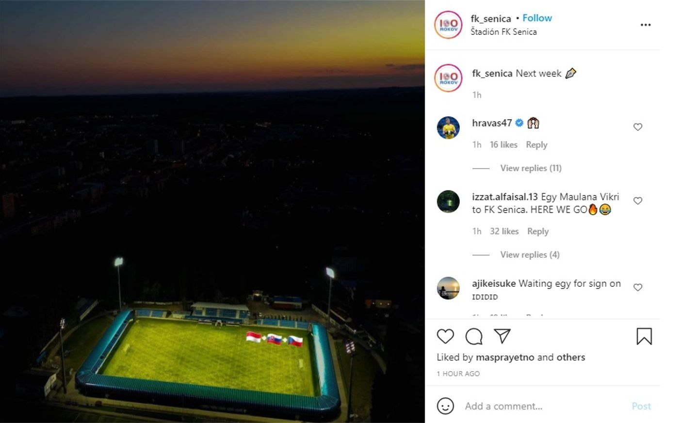 Egy Maulana Vikri Menuju Liga Slovakia? FK Senica Langsung Diserbu Netizen Indonesia