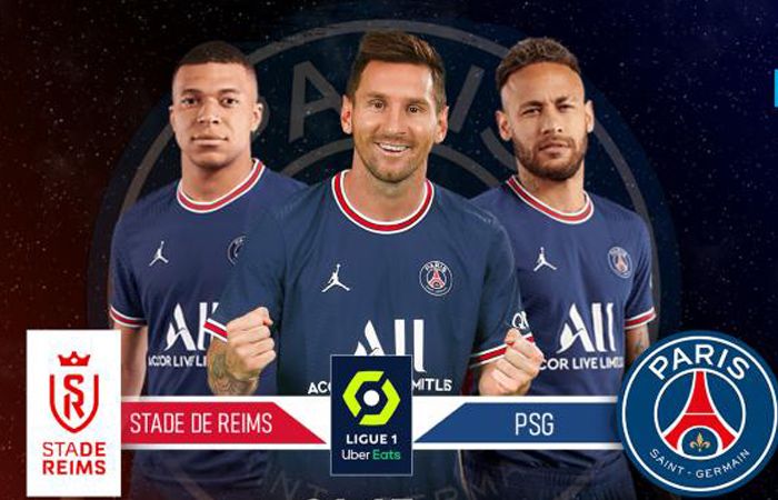 Cek jam siaran langsung Reims vs PSG malam ini jam 01.45 WIB, Senin dini hari 30 Agustus 2021.