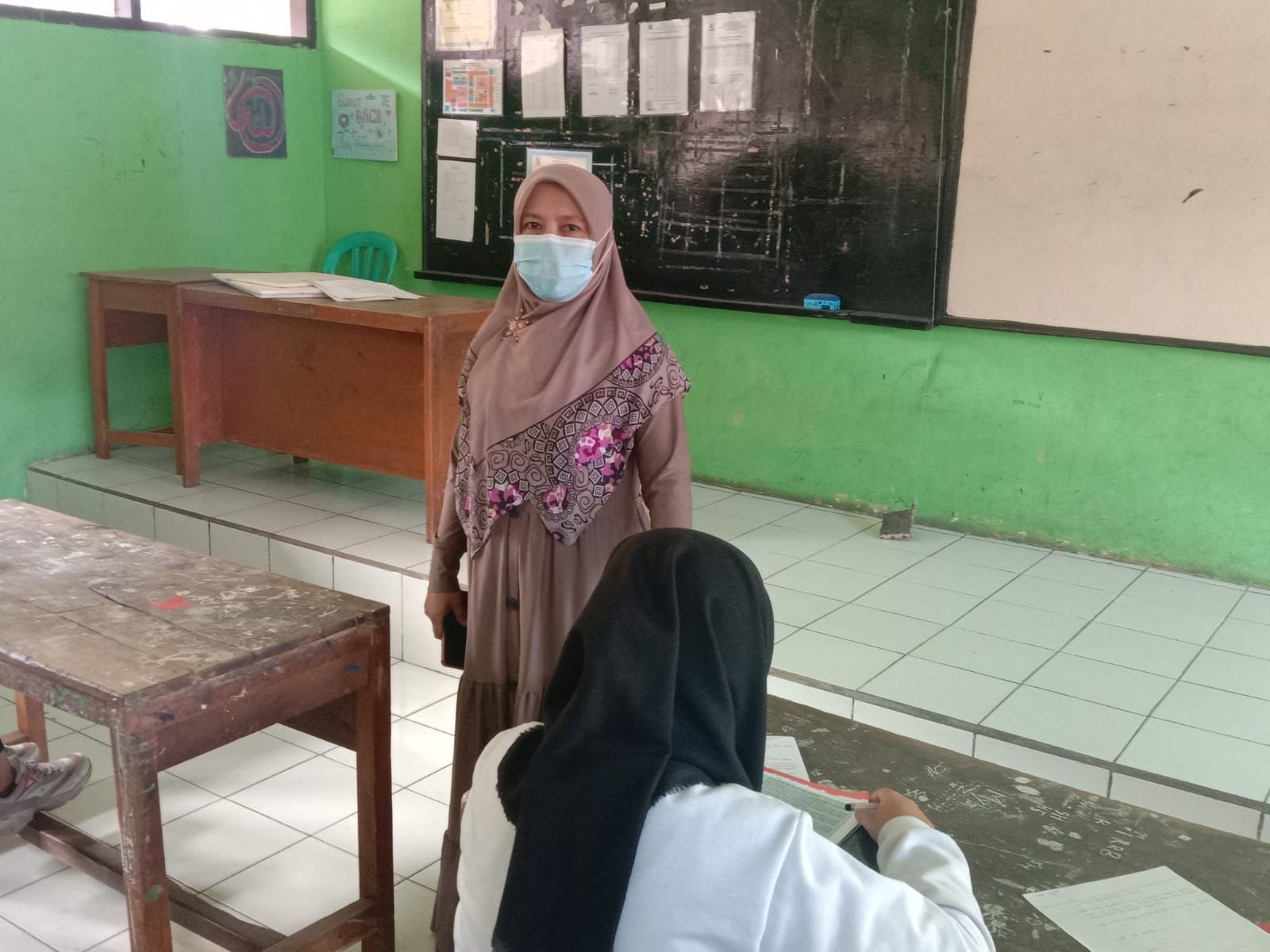 Uji coba PTM terbatas di SMPN 1 Margaasih Kabupaten Bandung