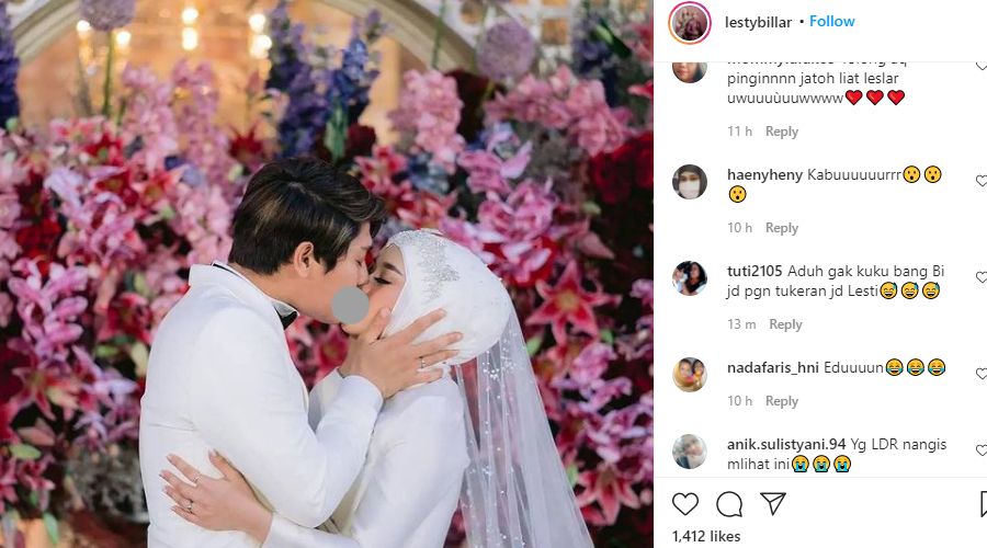Beredar Foto Lesti Kejora dan Rizky Billar Sedang Ciuman Bikin Heboh, Netizen: Pengen Tukeran Jadi Lesti