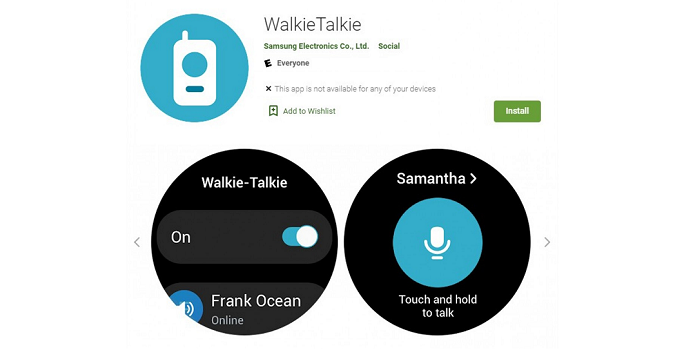 Aplikasi WalkieTalkie yang eksklusif untuk pengguna smartwatch Samsung Galaxy Watch4 dan Galaxy Watch4 Classic.