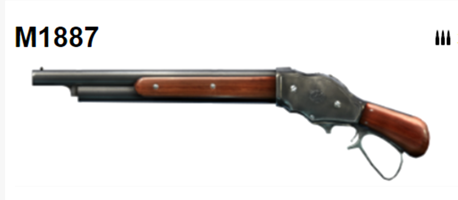 M1887 senjata shotgun dalam Kode Redeem FF Garena Free Fire, incaran para survivor karen karakter ganas.