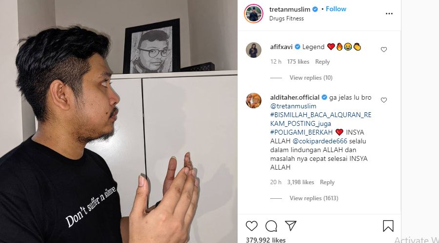 Aldi Taher Malah Komentar 'Nggak Jelas' Begini Saat Tretan Muslim Unggah Foto Coki Pardede
