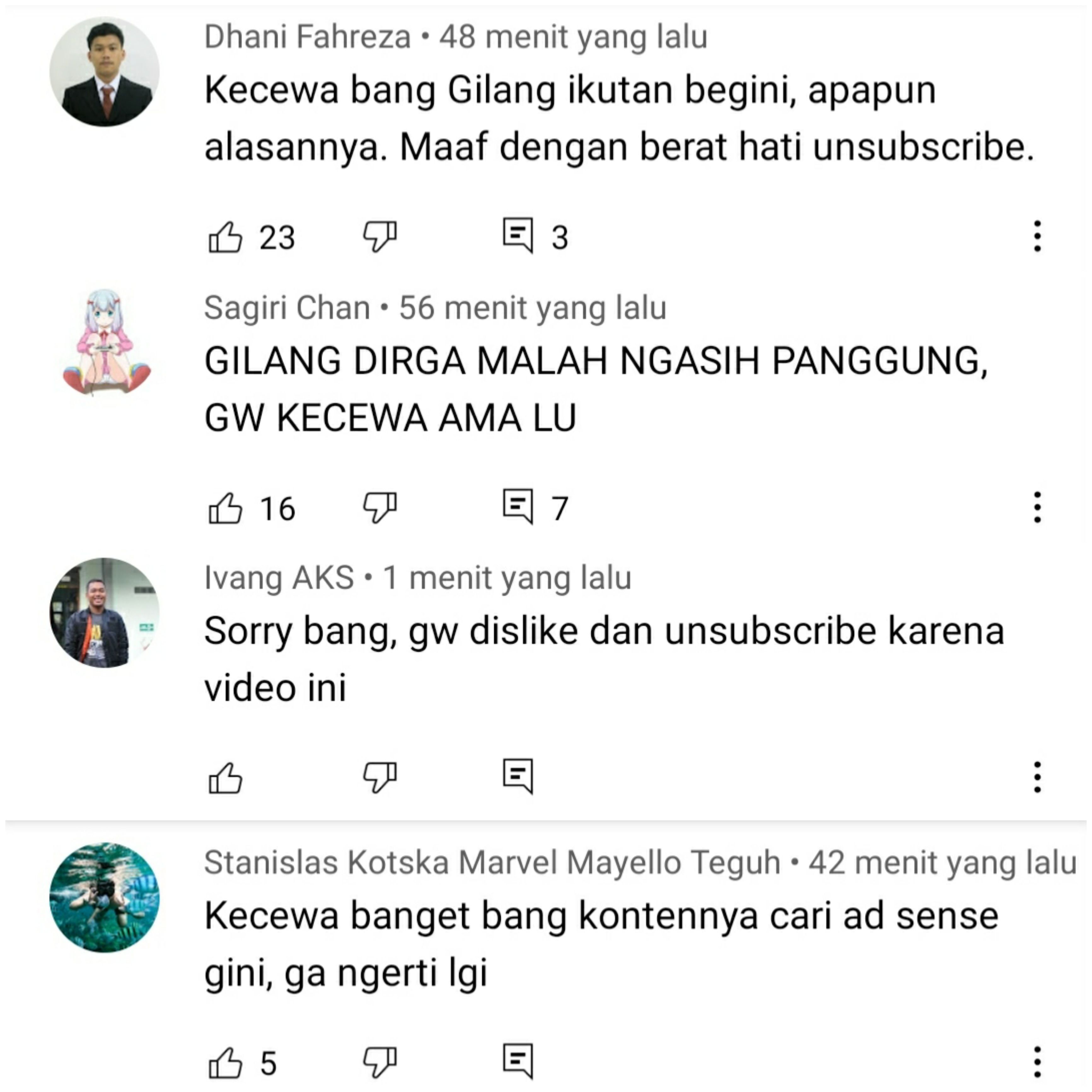 Komentar netizen.