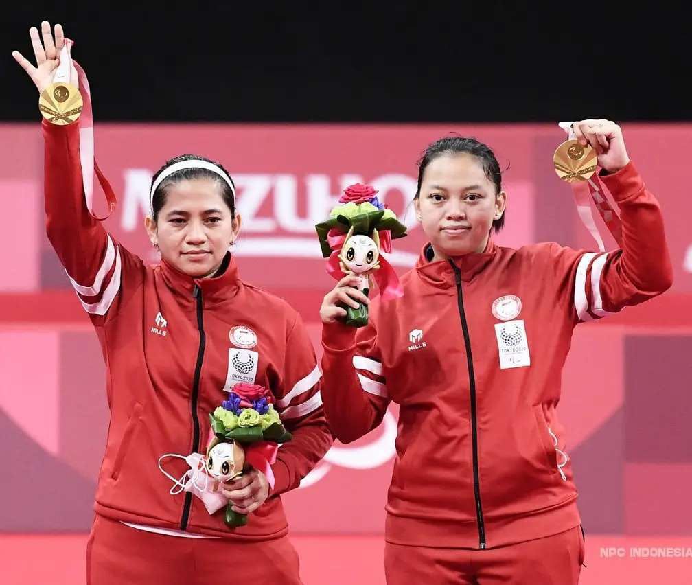 Siaran Ulang Final Para Badminton Parlimpiade Tokyo Ganda Putri Leani dan Khalimatus Sadiyah