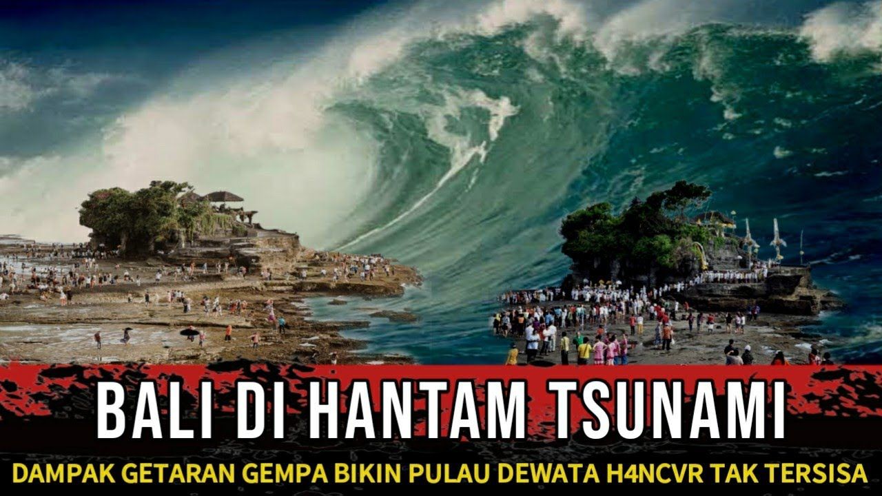 tangkap layar kabar yang menyebut Pulau Bali hancur karena tsunami dan gempa bumi /YouTube/Mimbar Istana