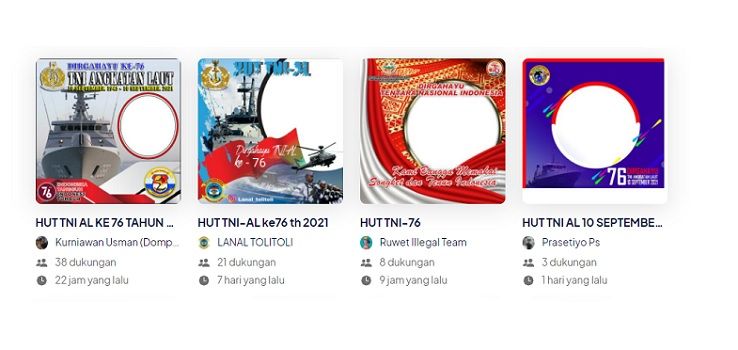 15 Link Download Twibbon Hut Tni Al Ke 76 Jumat 10 September 2021 Pasang Di Ig Lengkap Desain Angkatan Laut Seputar Lampung