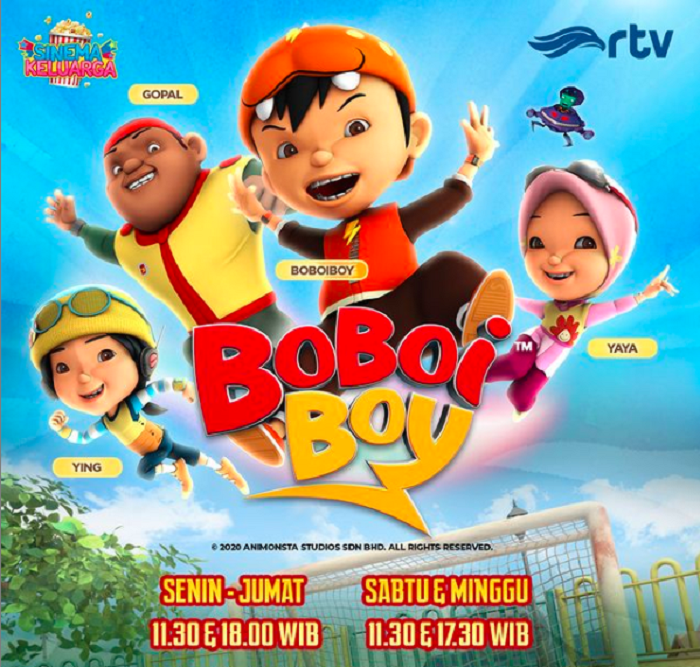 Jadwal acara RTV Rabu 8 September 2021 Ada Boboiboy, Omar dan Hana